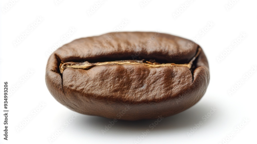 Close-up of a Single Roasted Coffee Bean Close-up of a Single Roasted Coffee Bean