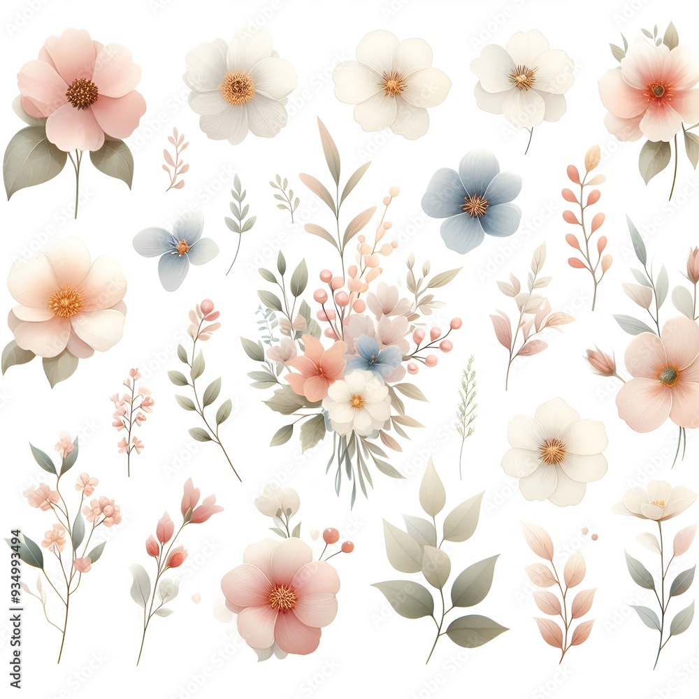 Obraz premium seamless background with flowers