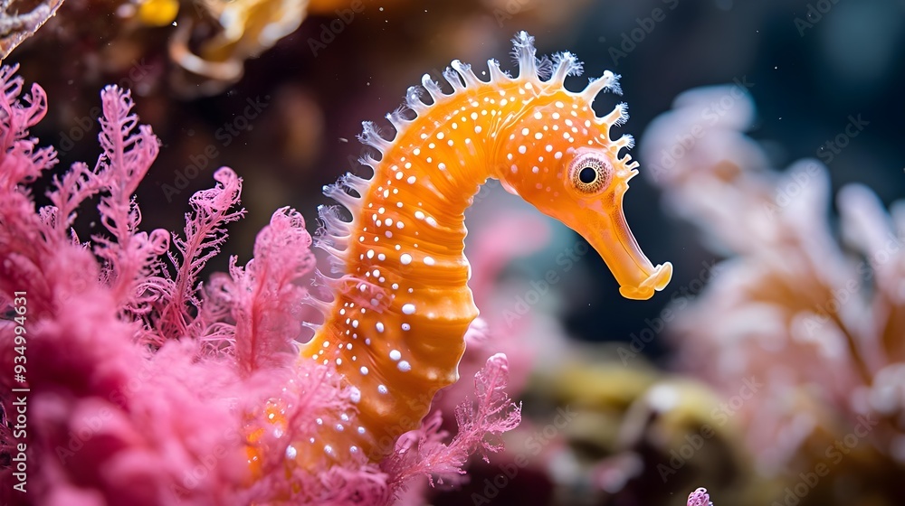 Obraz premium Seahorse in Pink Coral.
