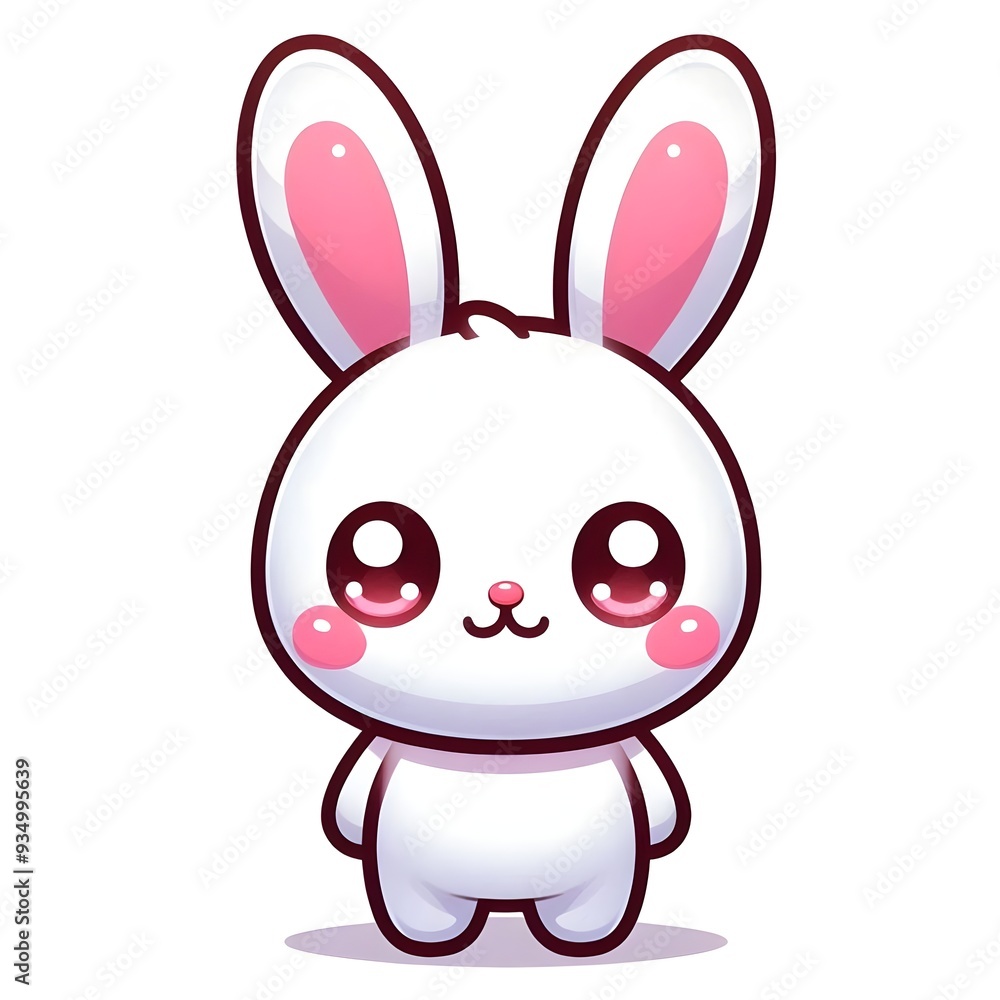 A cute baby rabbit character. Generative ai A cute baby rabbit character. Generative ai