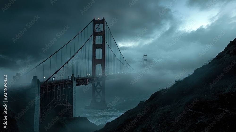 Fototapeta premium Golden Gate Bridge shrouded in Mist