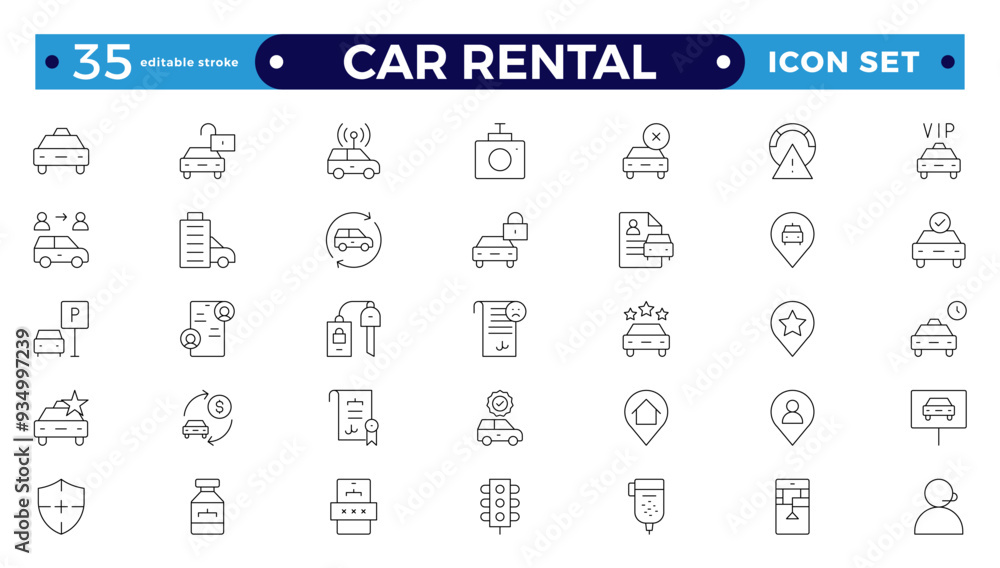 Car and rent simple minimal thin line icons. Related car rental, repair, transport, and travel. Car dealer, vehicle, and automobile industry-related outline icons set. Editable stroke outline icon. Car and rent simple minimal thin line icons. Related car rental, repair, transport, and travel. Car dealer, vehicle, and automobile industry-related outline icons set. Editable stroke outline icon.