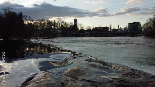 sunset over the river