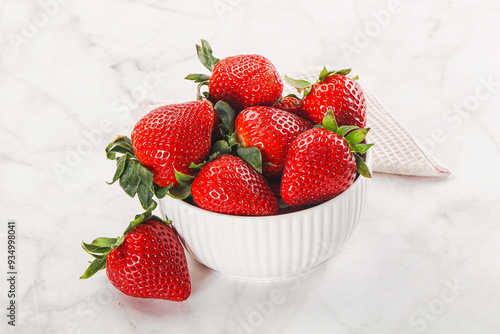 Sweet srawberry in the bowl