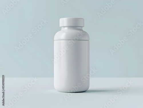 Blank pills bottle mockup on isolated background