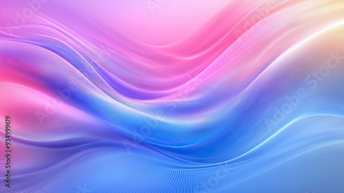 Vibrant Abstract Gradient Waves in Pink and Blue, Colorful abstract waves in a gradient of pink, blue, and purple, creating a fluid and dynamic visual effect. 