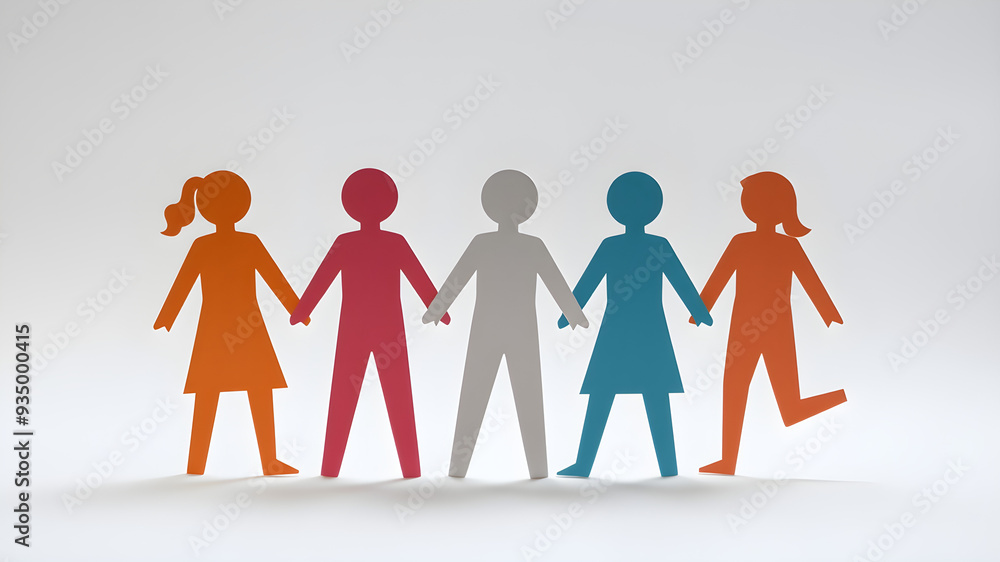 minimalist paper craft arts people ,animals, and nature colorful background minimalist paper craft arts people ,animals, and nature colorful background