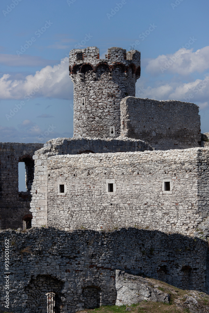 Ruins of 14th century medieval castle; Ogrodzieniec Castle, Ogrodzieniec; Podzamcze, Poland