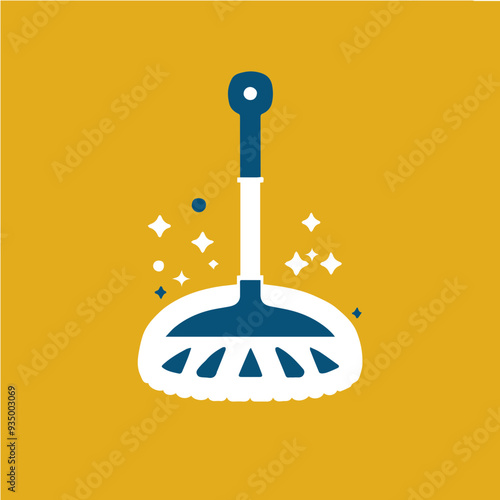 Cleaning Brush Icon Sanitation Hygiene Tool Illustration