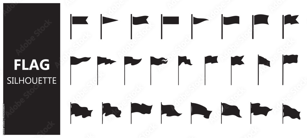 Naklejka premium Flag silhouette
