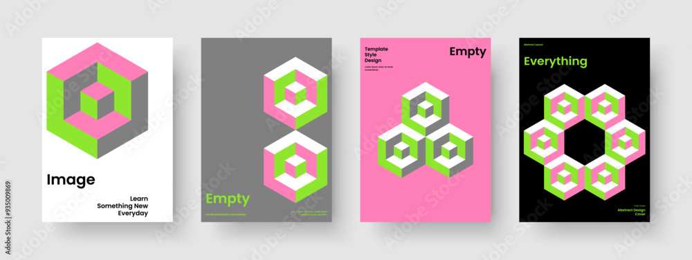 Fototapeta premium Abstract Banner Layout. Geometric Brochure Design. Isolated Book Cover Template. Flyer. Poster. Background. Report. Business Presentation. Pamphlet. Advertising. Portfolio. Catalog. Leaflet