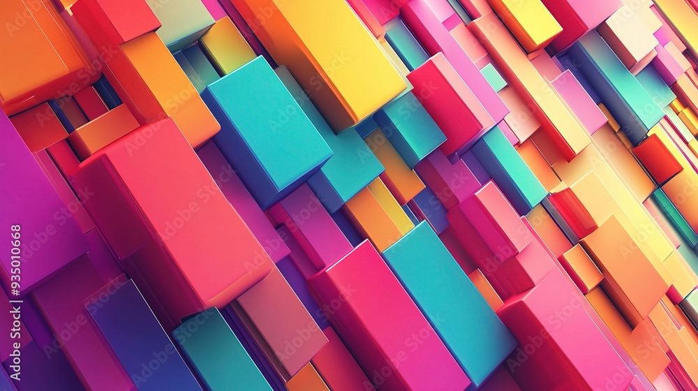 Vivid Spectrum: An abstract composition bursts with vibrant, colorful blocks, creating a dynamic and visually stimulating design. Vivid Spectrum: An abstract composition bursts with vibrant, colorful blocks, creating a dynamic and visually stimulating design.
