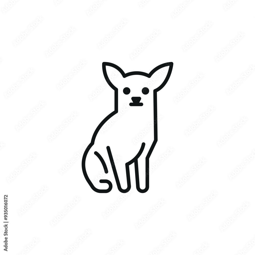 Chihuahua dog icon. Simple Chihuahua icon for social media, app, and web design. Vector illustration. Chihuahua dog icon. Simple Chihuahua icon for social media, app, and web design. Vector illustration.