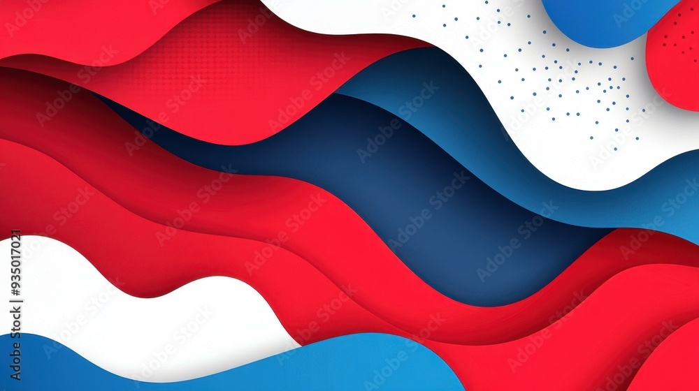 Naklejka premium A vibrant blue and red abstract backdrop, perfect for modern art projects or digital designs with a cartoon flair.