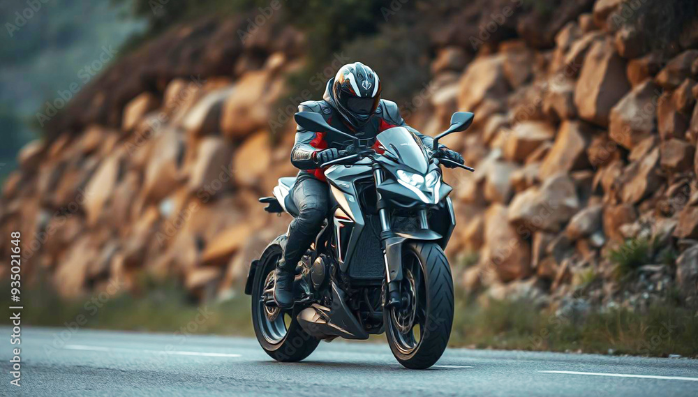 motorcycle racer speeding on the asphalt motorcycle racer speeding on the asphalt