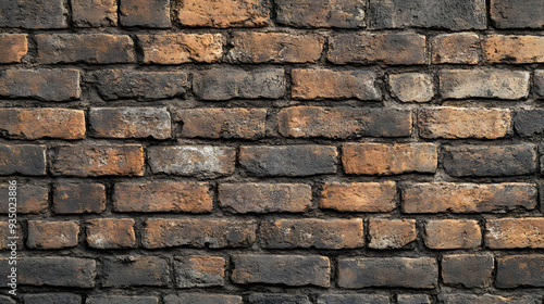 Old vintage brown brick wall background