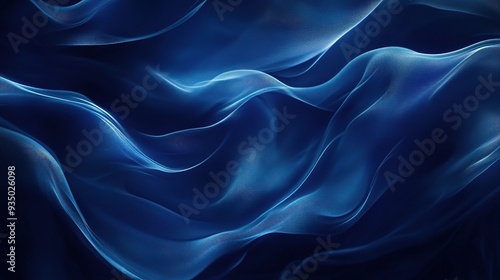 Wallpaper Mural Abstract Blue Waves: A mesmerizing abstract background of flowing, luminous blue waves, evoking a sense of depth, movement, and tranquility.  Torontodigital.ca