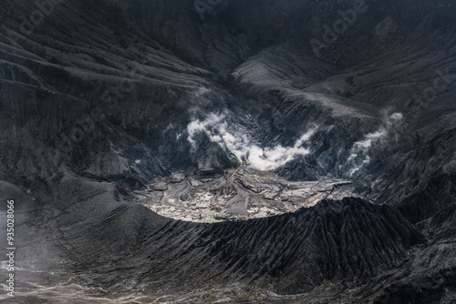 Tangkuban Perahuis is an active volcano. The volcanic crater in Bandung, West Java of Indonesia photo