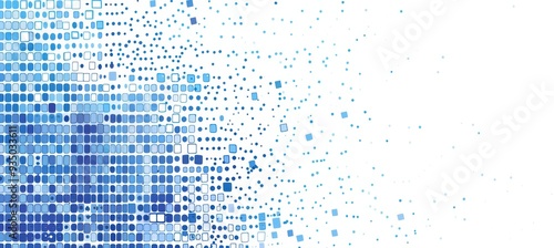 Abstract blue pixel grid background