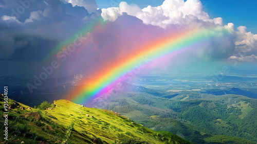 Rainbow Over Mountains