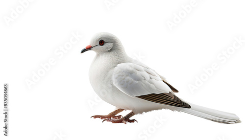 white dove isolated on white background