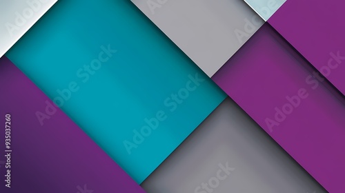 Abstract Geometric Pattern with Turquoise, Purple, and Grey Colors