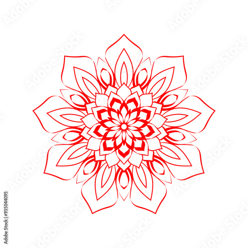 
Decorative mandala on white background
Circular Flower Mandala on White Free 