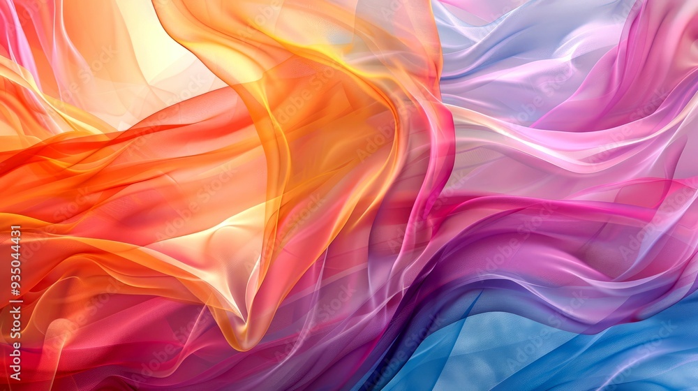 Abstract Colorful Fabric Waves Abstract Colorful Fabric Waves