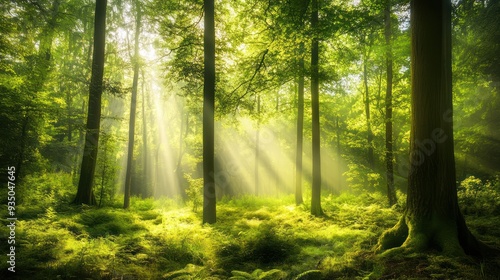 Sunlight Streaming Through a Forest