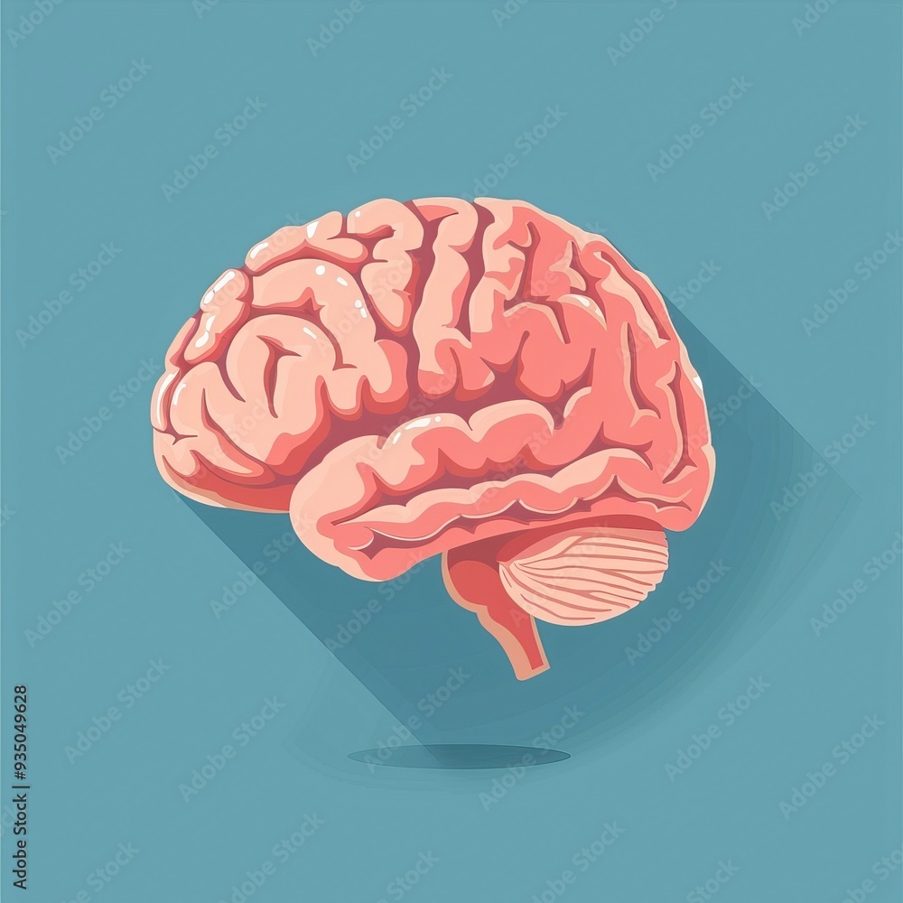 Human brain icon - vector