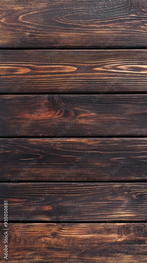 Dark brown wooden background with grain texture. Dark brown wooden background with grain texture.