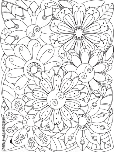 flowers Coloring Book Pages flowers for Relaxation and Stress Relief on Flowers Patterns