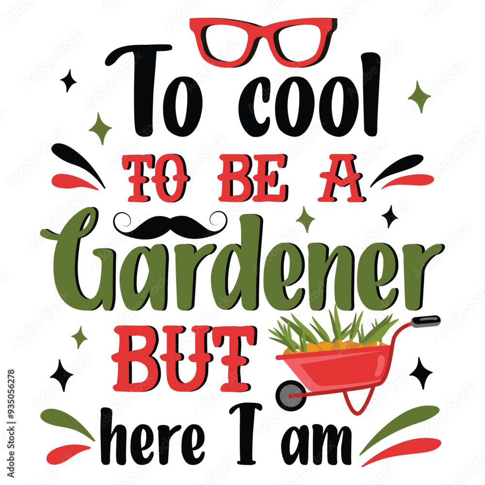 Fototapeta premium Gardening vector illustration collections for t-shirts, coffee mugs, posters, cards, pillow covers, stickers, and vector designs.