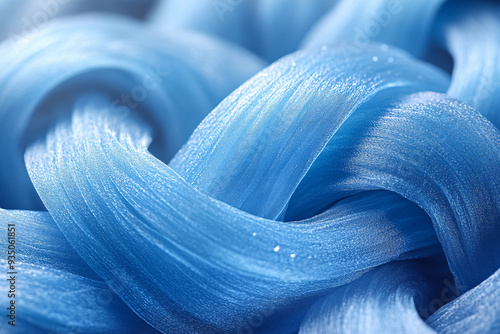 Soft fabric strands under microscope magnification revealing the weave pattern, realistic, high detail, 8k