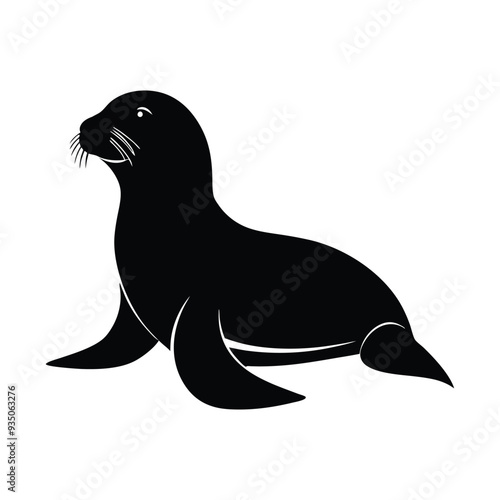 walrus, animal wild life black, cat, vector, mammal, illustration, dolphin, isolated, white, sea, pet, cartoon, nature, animals, icon, blue, shark, fish, ocean, panther, drawing, water, wild