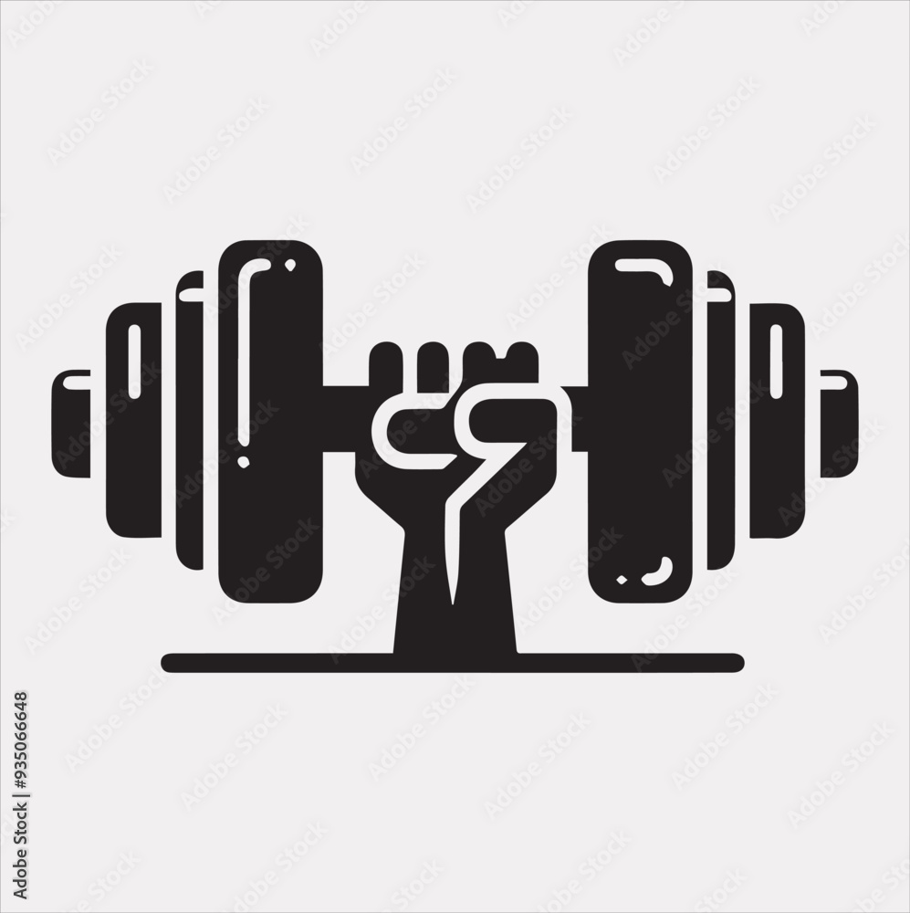 Dumble Holding vector silhouette on a white background Dumble Holding vector silhouette on a white background