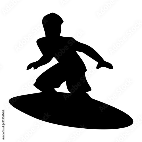 silhouette illustration of people playing water surfing