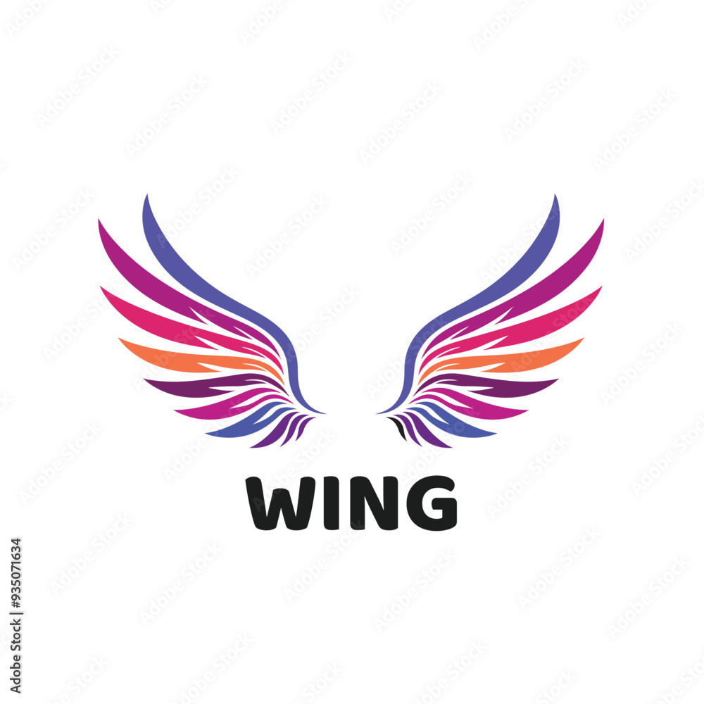 Fototapeta premium Vector wing template