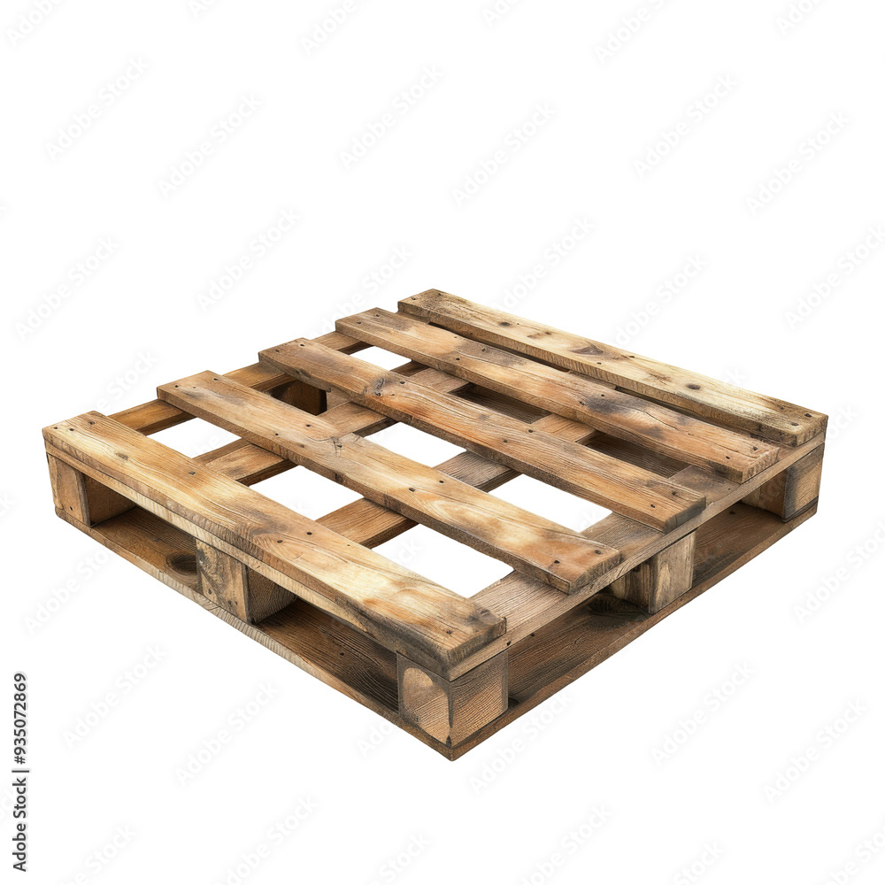 Wooden pallet on isolate white or transparent background Wooden pallet on isolate white or transparent background