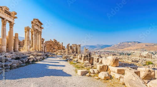 Obraz w ramie Ancient Ruins of Palmyra, Syria
