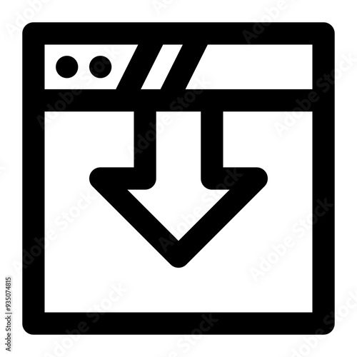 download, downloading, web, website, arrow, backup outline icon