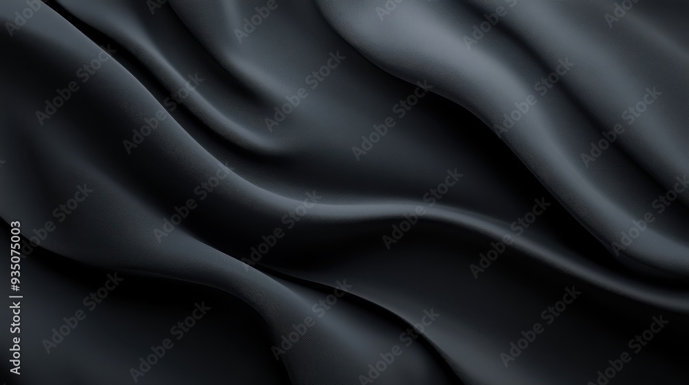 A close-up of flowing black fabric, showcasing smooth textures and elegant draping. A close-up of flowing black fabric, showcasing smooth textures and elegant draping.