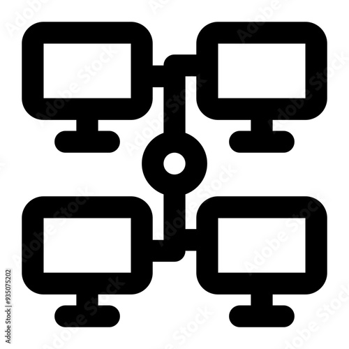 intranet, network, private network, connection, internal network, lan outline icon