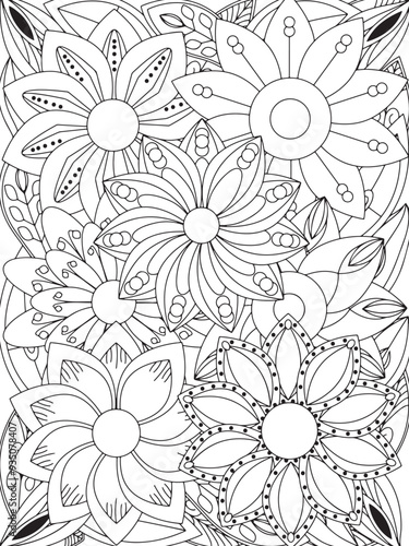 flowers Coloring Book Pages flowers for Relaxation and Stress Relief on Flowers Patterns