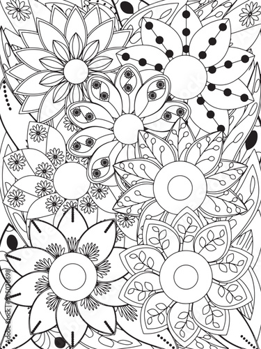 flowers Coloring Book Pages flowers for Relaxation and Stress Relief on Flowers Patterns