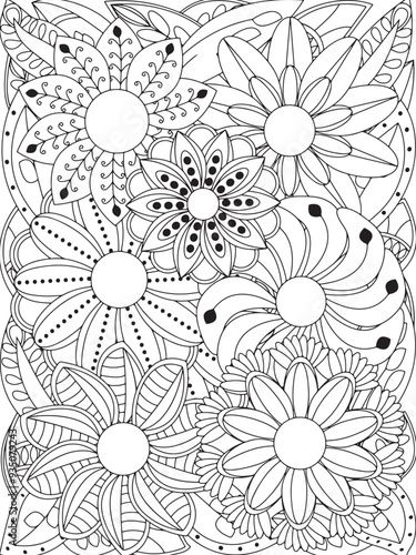 flowers Coloring Book Pages flowers for Relaxation and Stress Relief on Flowers Patterns