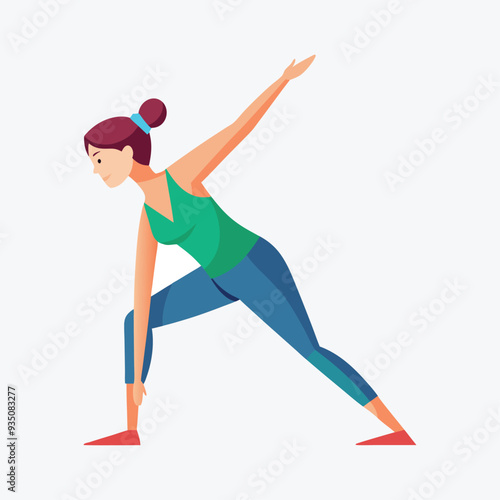 Yoga Pose Vector Illustration - Relaxing and Serene Fitness Design