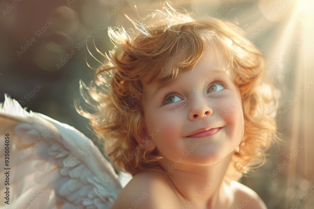 A little girl with angel wings, smiling brightly, capturing the essence of joy and purity in her expression, A cute cherub with delicate wings and a shy smile, AI generated A little girl with angel wings, smiling brightly, capturing the essence of joy and purity in her expression, A cute cherub with delicate wings and a shy smile, AI generated