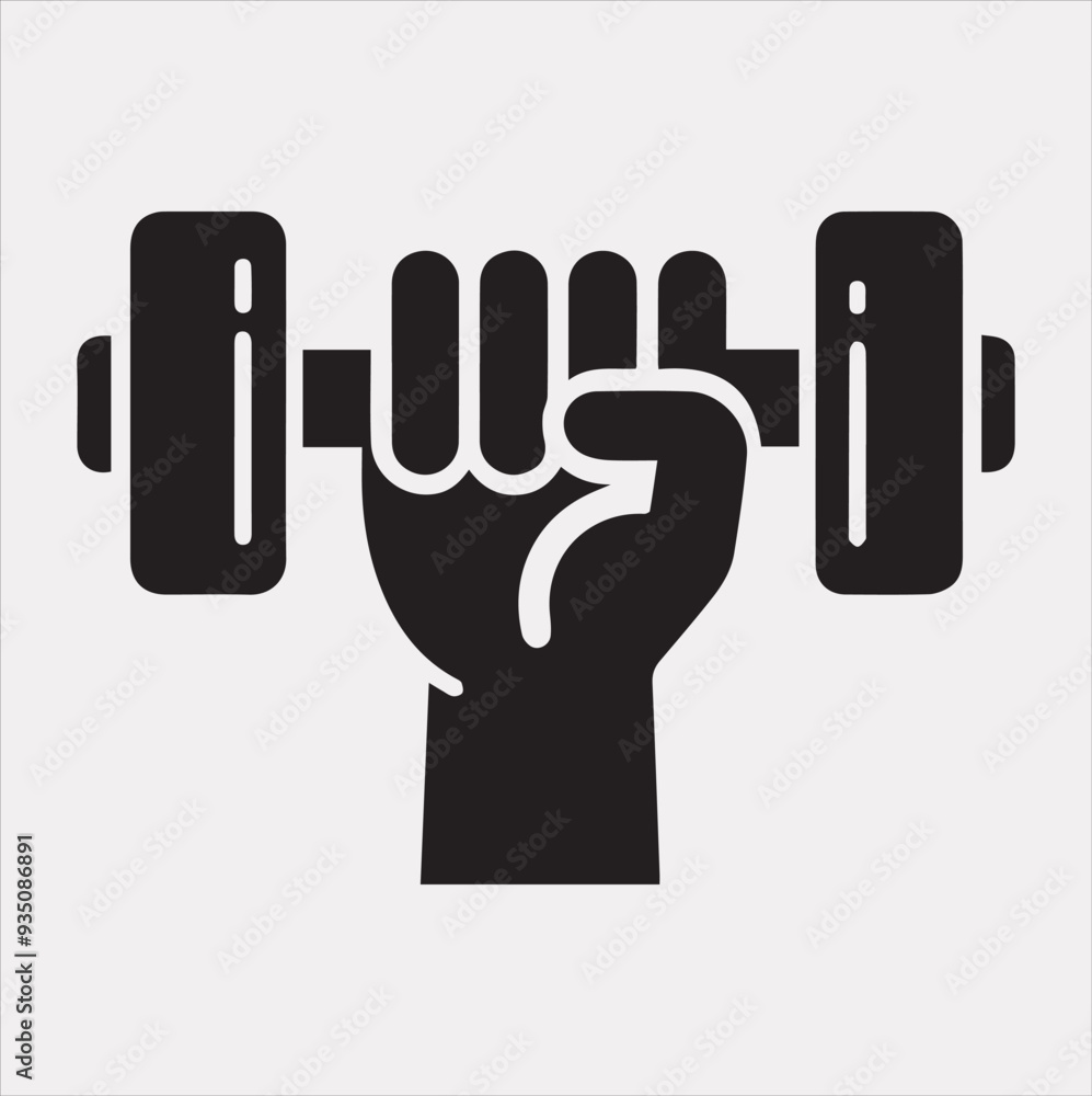 Dumble Holding vector silhouette on a white background Dumble Holding vector silhouette on a white background
