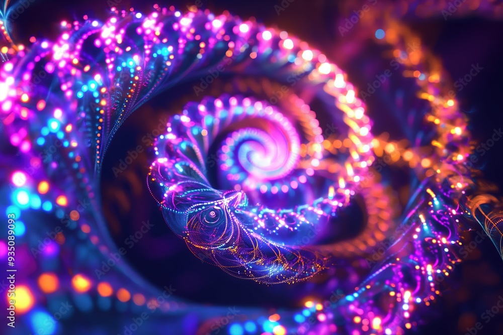 Abstract colorful swirling lights with bokeh. Abstract colorful swirling lights with bokeh.